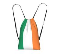 Yyoretp Irish flag Print Drawstring Backpack,String Backpack Storage bag for Sport Beach Swim Gym Traveling.