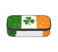 Yyoretp Irish Flag Print Pencil Case Large Capacity Storage Pouch Holder Office Organizer Cosmetic Makeup Box