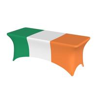 Yyoretp Irish flag Print Rectangular Spandex Table Covers Washable Stretch Patio Tablecloth,6 Feet