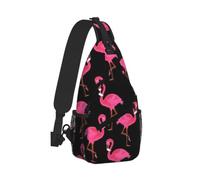 Yyoretp Lovely Pink Flamingos Print Sling Bag Small Crossbody Backpack Chest Shoulder Bag Travel Hiking Daypacks
