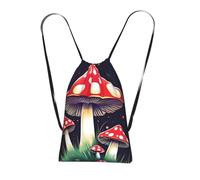 Yyoretp Magic Mushrooms Print Drawstring Backpack,String Backpack Storage bag for Sport Beach Swim Gym Traveling.