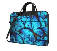 Yyoretp Many Blue butterfly Print Laptop bag,portable single shoulder laptop Sleeve Case,Compatible with 13-16inch