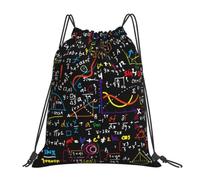Yyoretp Math Formula Print Drawstring Backpack Sports Gym Beach Sack Dance Yoga Cinch Bag for Women Men