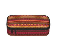 Yyoretp Mexican Folk Art Boho Print Big Capacity Pencil Case Makeup Bag Storage Organizer Office Stationery Pouch