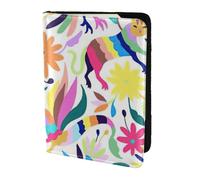Yyoretp Mexican Otomi Animals Print Passport Holder for Travel,Wallet Case RFID Blocking Card Slot Leather Protector
