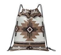 Yyoretp Native American Print Drawstring Backpack Sports Gym Beach Sack Dance Yoga Cinch Bag for Women Men
