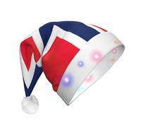 Yyoretp Norwegian flag Print LED Christmas Hats,Light Up Xmas Hat Adult,Santa Hat For New Year Festive Party