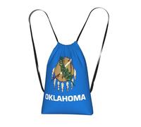 Yyoretp Oklahoma State Flag Print Drawstring Backpack,String Backpack Storage bag for Sport Beach Swim Gym Traveling.