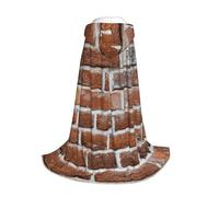 Yyoretp Old Brick Wall Print Hooded Cloak Long Cape for Kids with Carnival Halloween Cosplay Fancy Costume