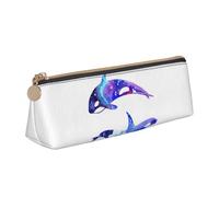 Yyoretp Orca Killer Whale Print Simple Triangular Pen case Storage Bag for Office Supplies,Cosmetics,toiletries