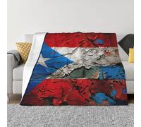 Yyoretp puerto rico wallpaper flag Print Ultra Soft Micro Fleece Flannel Blankets for Bed Couch Living Room Travel,All Season
