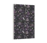 Yyoretp Purple Black Goth Spooky Print Building Blocks Puzzle,Building block puzzle toy game for brain development