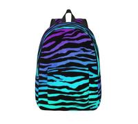 Yyoretp Purple Blue Green Camouflage Zebra Stripes Print Fashion Canvas Backpacks,Casual Lightweight Sports Rucksack Travel Multipurpose Bag
