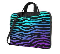 Yyoretp Purple Blue Green Camouflage Zebra Stripes Print Laptop bag,portable single shoulder laptop Sleeve Case,Compatible with 13-16inch