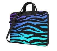 Yyoretp Purple Blue Green Camouflage Zebra Stripes Print Laptop bag,portable single shoulder laptop Sleeve Case,Compatible with 13-16inch
