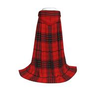 Yyoretp Red and black plaid Print Hooded Cloak For youngsters with Halloween Christmas Cosplay Hooded Cape Costume