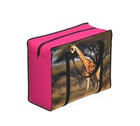 Yyoretp Reusable Africa Giraffe Majestic Tree Print Grocery Bags,Portable shopping storage bag,Large Utility Tote Bag.