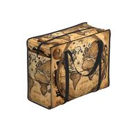 Yyoretp Reusable Ancient Map World Globe Print Grocery Bags,Portable shopping storage bag,Large Utility Tote Bag.