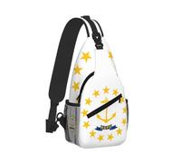 Yyoretp Rhode Island State Flag Print Sling Bag Small Crossbody Backpack Chest Shoulder Bag Travel Hiking Daypacks