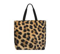 Yyoretp Rough Leopard print Print Large Capacity Tote Bag with Zipper,Reusable Grocery Shoulder Bag for Shopping