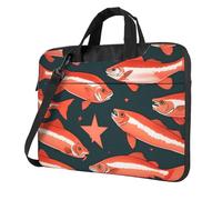 Yyoretp Salmon Print Laptop bag,portable single shoulder laptop Sleeve Case,Compatible with 13-16inch