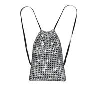 Yyoretp Silver Sequin Sparkle Pattern Print Drawstring Backpack,String Backpack Storage bag for Sport Beach Swim Gym Traveling.