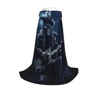 Yyoretp Skull Rock Roll Skeleton Bone Print Hooded Cloak For youngsters with Halloween Christmas Cosplay Hooded Cape Costume