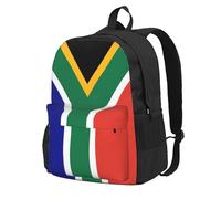 Yyoretp South African flag Print Casual Backpack for Women and Men,Large Capacity Travel Work Computer Backpacks