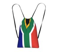 Yyoretp South African flag Print Drawstring Backpack,String Backpack Storage bag for Sport Beach Swim Gym Traveling.