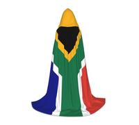 Yyoretp South African flag Print Hooded Cape Long Cloak for Kids with Carnival Halloween Cosplay Fancy Costume