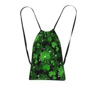 Yyoretp St Patricks Day Leaves Print Drawstring Backpack,String Backpack Storage bag for Sport Beach Swim Gym Traveling.