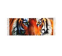 Yyoretp Super soft Winter Tiger Stripes Orange Pattern Print cashmere warm tassel scarf and Shawl,Fashion Large Shawl wraps.