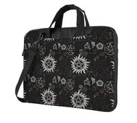 Yyoretp Supernatural Symbols Black Print Laptop bag,portable single shoulder laptop Sleeve Case,Compatible with 13-16inch