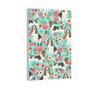 Yyoretp Sweet Basset Hound Florals Print Building Blocks Puzzle,Building block puzzle toy game for brain development