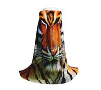 Yyoretp Tiger Stripes Orange Pattern Print Hooded Cloak Long Cape for Kids with Carnival Halloween Cosplay Fancy Costume