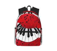 Yyoretp Unisex Casual Music Note Piano Print oxford Backpack Hiking Backpack Travel Outdoor Shouder Bag