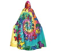 Yyoretp Unisex Dancing thanksgiving bear Print adult hooded cloak robes capes for Halloween cosplay death vampire costumes