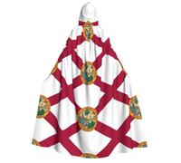 Yyoretp Unisex Florida State Flag Print adult hooded cloak robes capes for Halloween cosplay death vampire costumes
