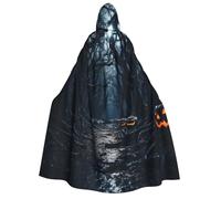 Yyoretp Unisex Happy Hallowee. Print adult hooded cloak robes capes for Halloween cosplay death vampire costumes