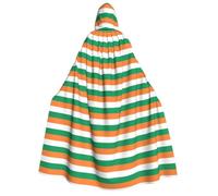 Yyoretp Unisex Irish flag Print adult hooded cloak robes capes for Halloween cosplay death vampire costumes