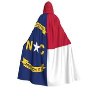 Yyoretp Unisex North Carolina state flag Print adult hooded cloak robes capes for Halloween cosplay death vampire costumes