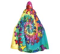 Yyoretp Unisex robes capes Adult Dancing thanksgiving bear Print Hooded Cloak for Halloween Death vampire Cosplay Costumes