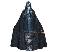 Yyoretp Unisex robes capes Adult Happy Hallowee. Print Hooded Cloak for Halloween Death vampire Cosplay Costumes