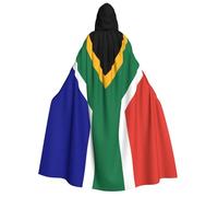 Yyoretp Unisex South African flag Print adult hooded cloak robes capes for Halloween cosplay death vampire costumes