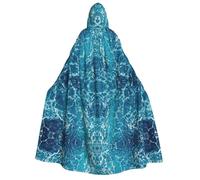 Yyoretp Unisex Tropical Ocean Beach Theme Print adult hooded cloak robes capes for Halloween cosplay death vampire costumes