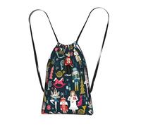 Yyoretp Women_s Nutcracker Ballet Xmas Dance Print Drawstring Backpack,String Backpack Storage bag for Sport Beach Swim Gym Traveling.