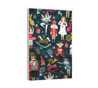 Yyoretp Women's Nutcracker Ballet Xmas Dance Print Building Blocks Puzzle,Building block puzzle toy game for brain development