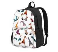 Yyoretp Xmas Funny Gnomes Print Casual Backpack for Women and Men,Large Capacity Travel Work Computer Backpacks