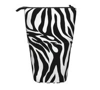 Yyoretp Zebra Print Print Telescopic Pen Bag Pen Holder Pop Up Storage Case,Standing Portable Pen Case
