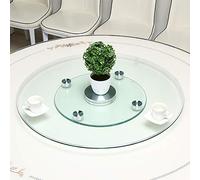 YYQ SHOP Lazy Susan, Clear Rotating Turntable/serving Tray, Round Tempered Glass With Silent Bearings, Strong Bearing Capacity, Size: Φ60cm / Φ70cm / Φ80cm / Φ90cm / Φ100cm / Φ110cm / Φ120cm